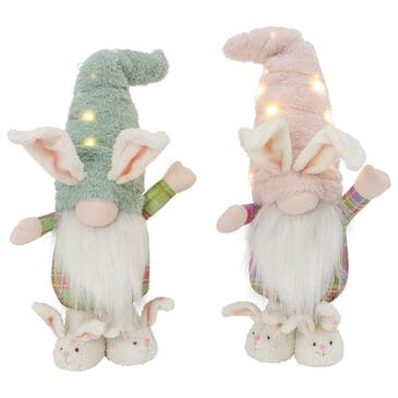 The Gerson Company 17" Standing Easter Bunny in Multicolor (Set of 2), , large