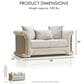 Furniture of America Ospray Stationary Loveseat with Accent Pillows in Metallic Taupe, , large