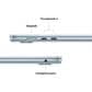 Apple MacBook Air 15-inch Laptop M4 chip - 10 Core CPU - 10 Core GPU - 16GB Memory - 512GB SSD - Sky Blue (Latest Model), , large