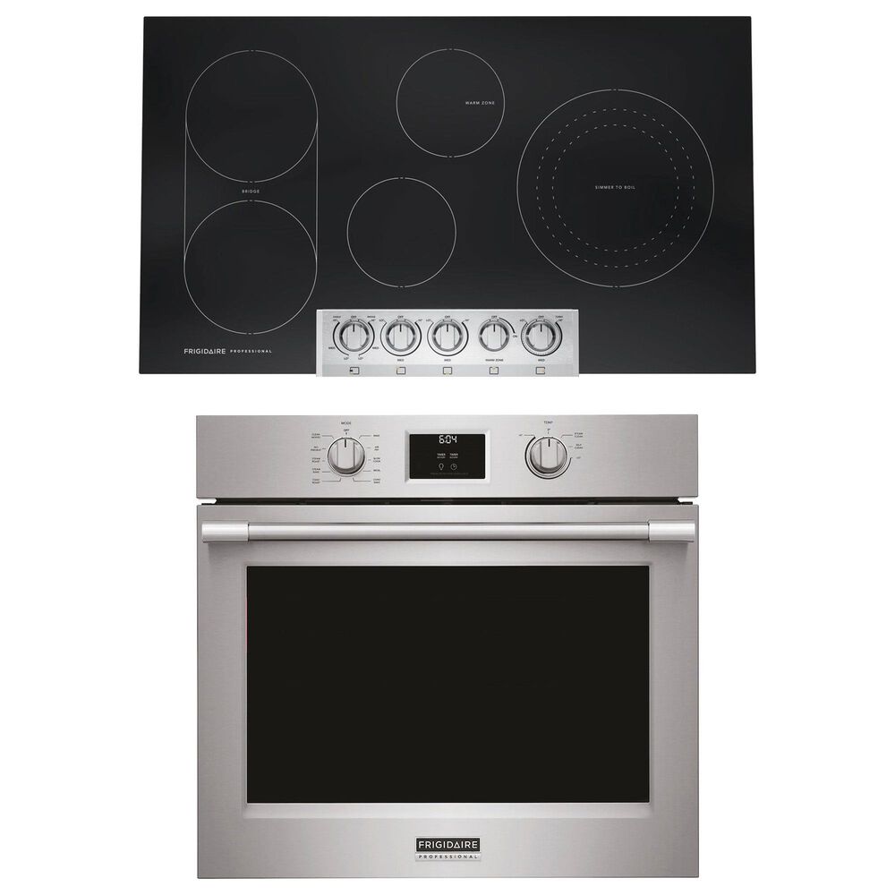 Frigidaire Professional Professional 2-Piece Kitchen Package with 30" Single Wall Oven and 36" Electric Cooktop in Stainless Steel, , large