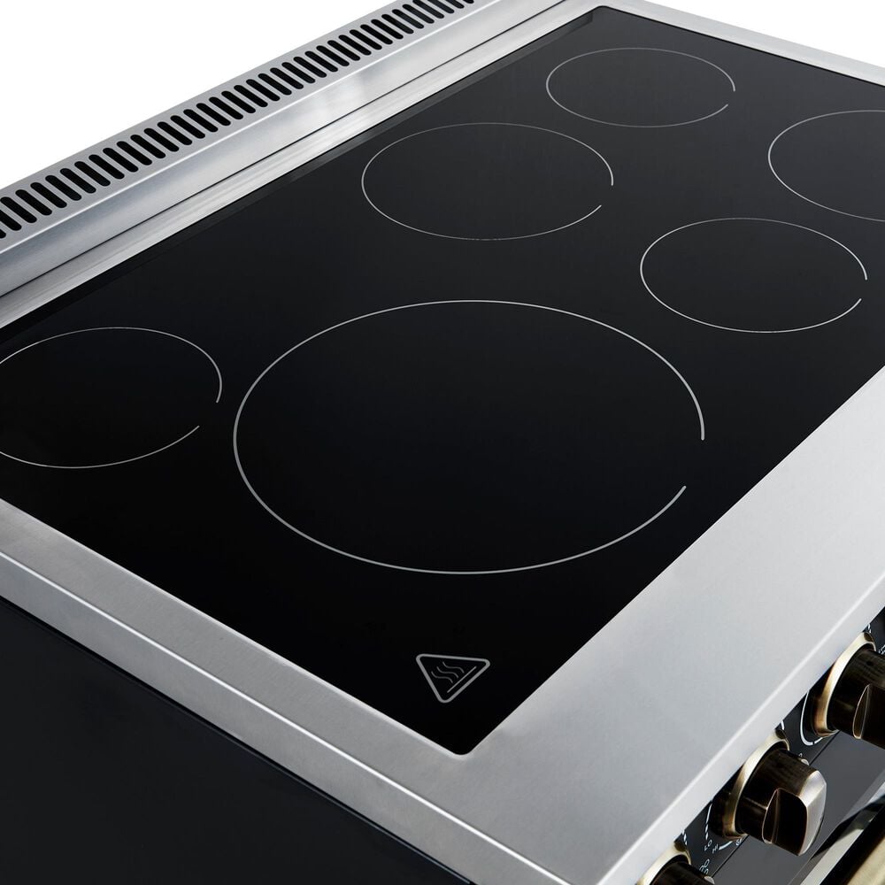 Forno Paolo 36" Freestanding Electric Range in Black, , large