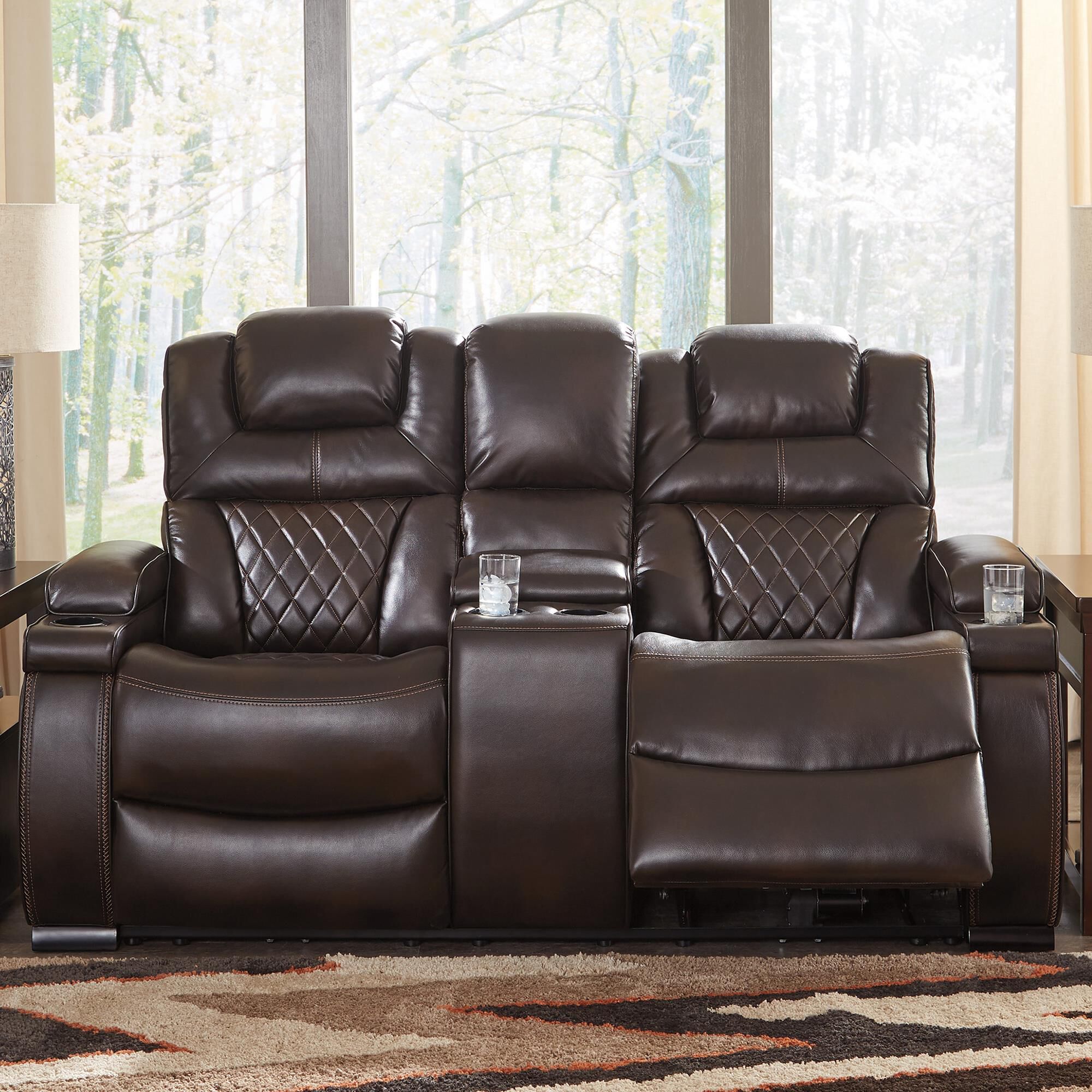 Signature design by ashley warnerton power reclining sales loveseat