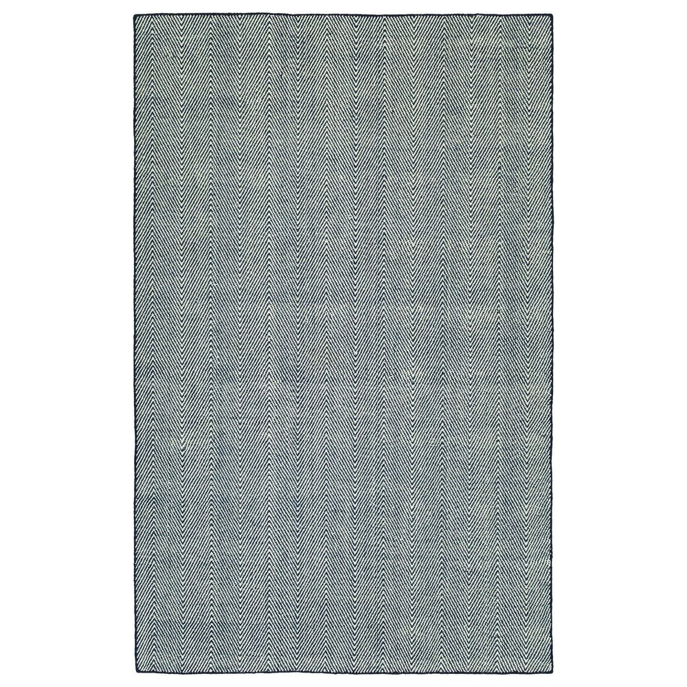 Kaleen Rugs Ziggy ZIG01-22 2" x 3" Navy and White Indoor/Outdoor Area Rug, , large
