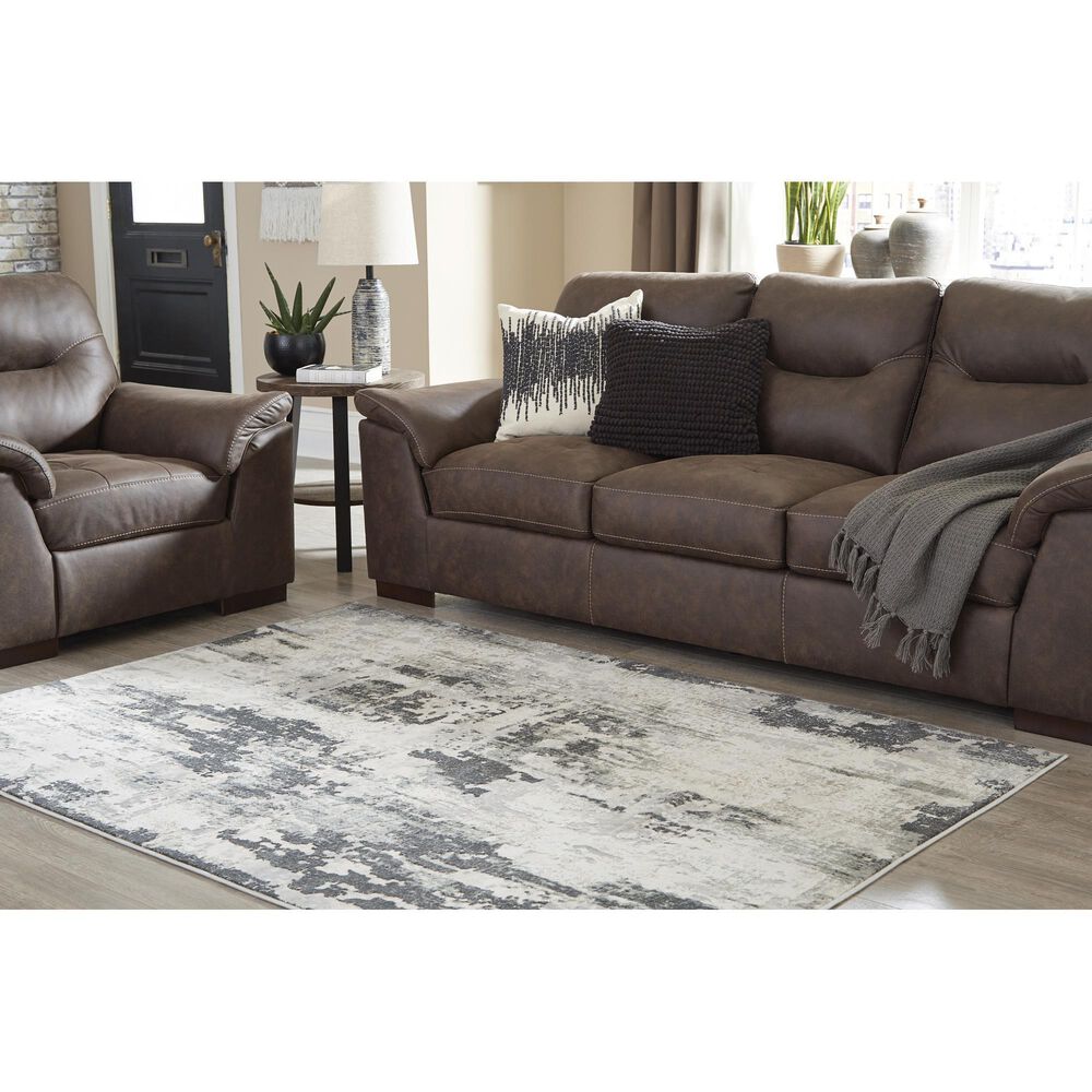Ashley Mazatl 5&#39;3&quot; x 7&#39;3&quot; Gray and Cream Area Rug, , large