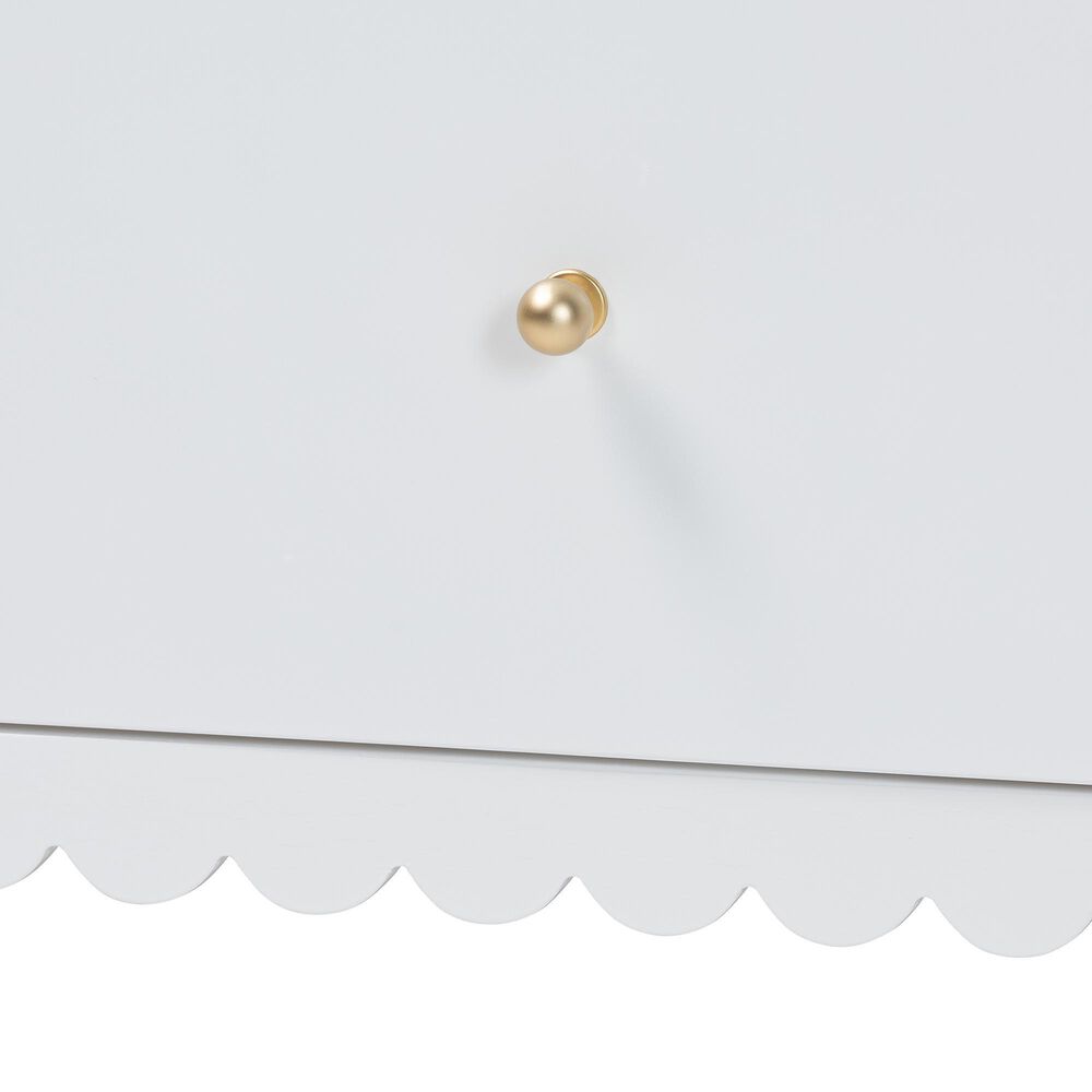 Baxton Studio Roni 4-Drawer Chest in White, , large