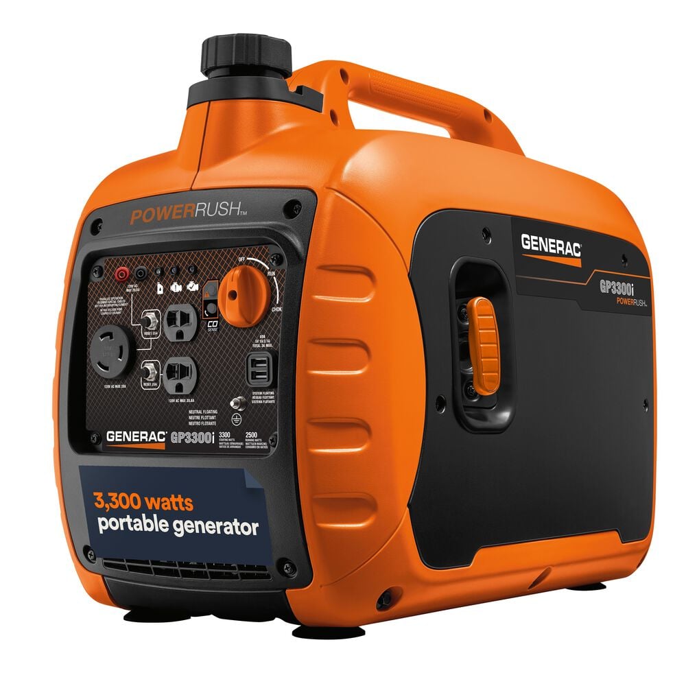 Generac GP3300i Portable Inverter Generator in Orange and Black, , large
