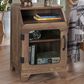 Furniture of America Naylor End Table in Reclaimed Oak, , large