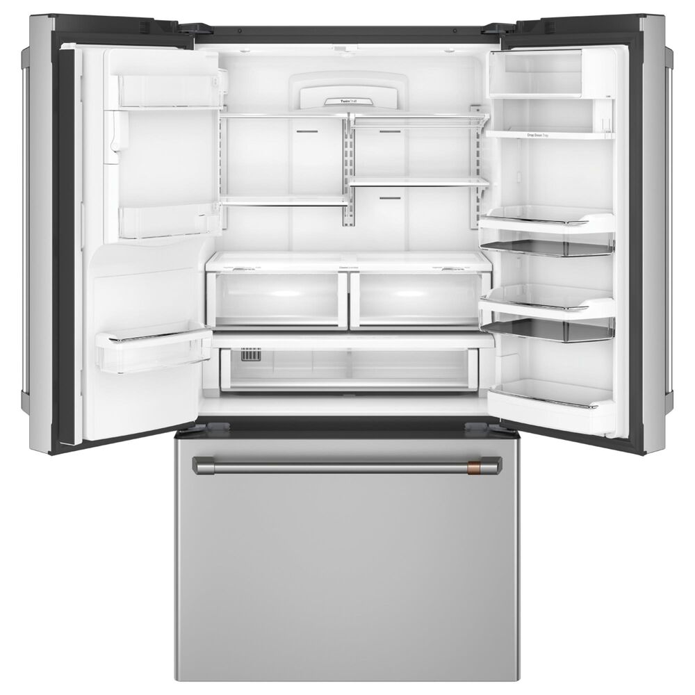 Cafe 4-Piece Kitchen Package with 22.1 Cu. Ft. French Door Refrigerator and Electric Range in Stainless Steel, , large