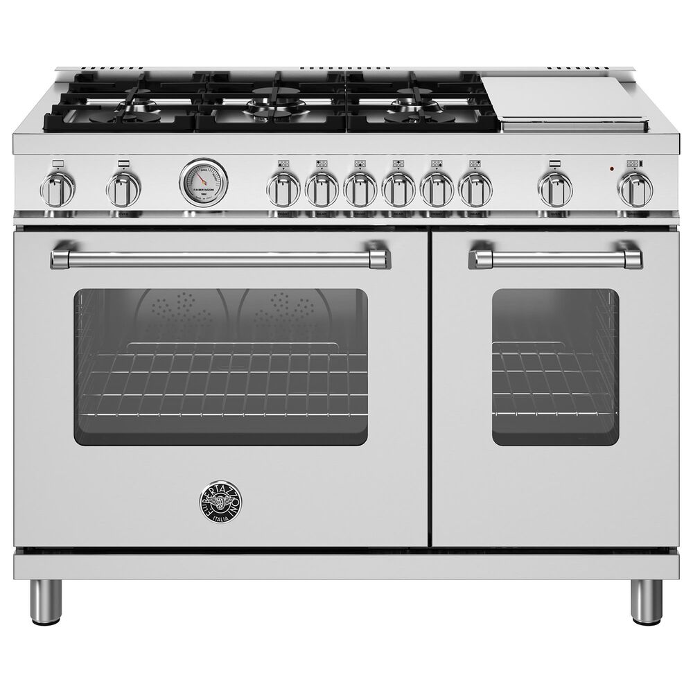 Bertazzoni Master 4.7 Cu.Ft. Gas Range with Aluminum Burners in Stainless Steel, , large