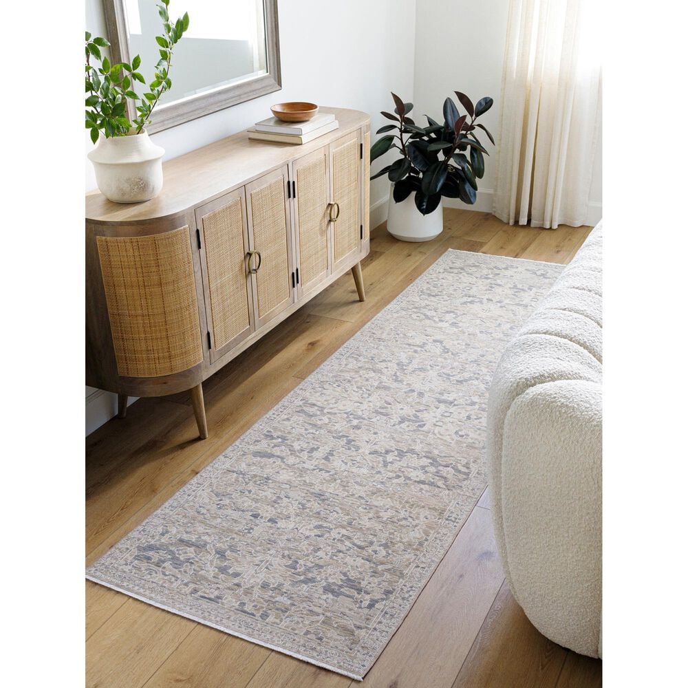 Surya Once Upon a Time Gray, Light Brown, Ivory, Tan and Light Gray 2&#39;11&quot; x 9&#39;10&quot; Runner, , large