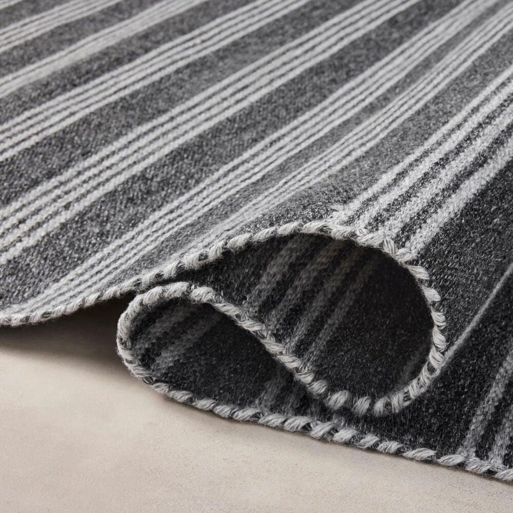 Magnolia Home Charlie Charcoal and Grey 9&#39;3&quot; x 13&#39; Indoor/Outdoor Area Rug, , large