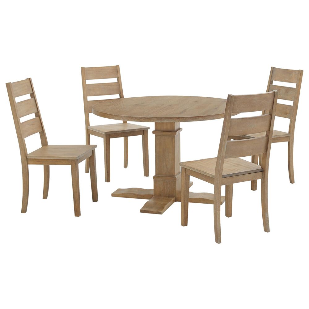 Crosley Furniture Joanna 5-Piece Dining Set in Rustic Brown, , large
