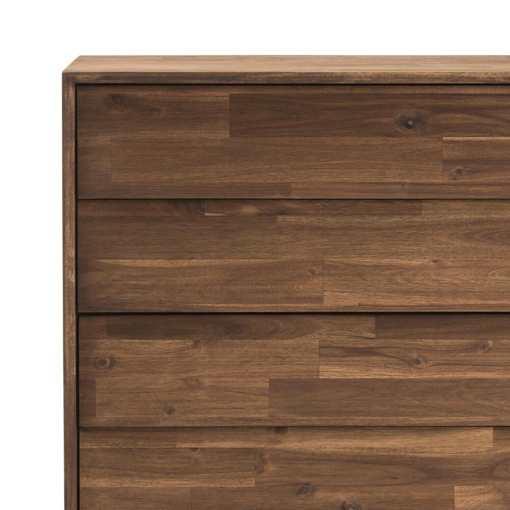 Baxton Studio Sierra 5 Drawer Chest in Brown, , large