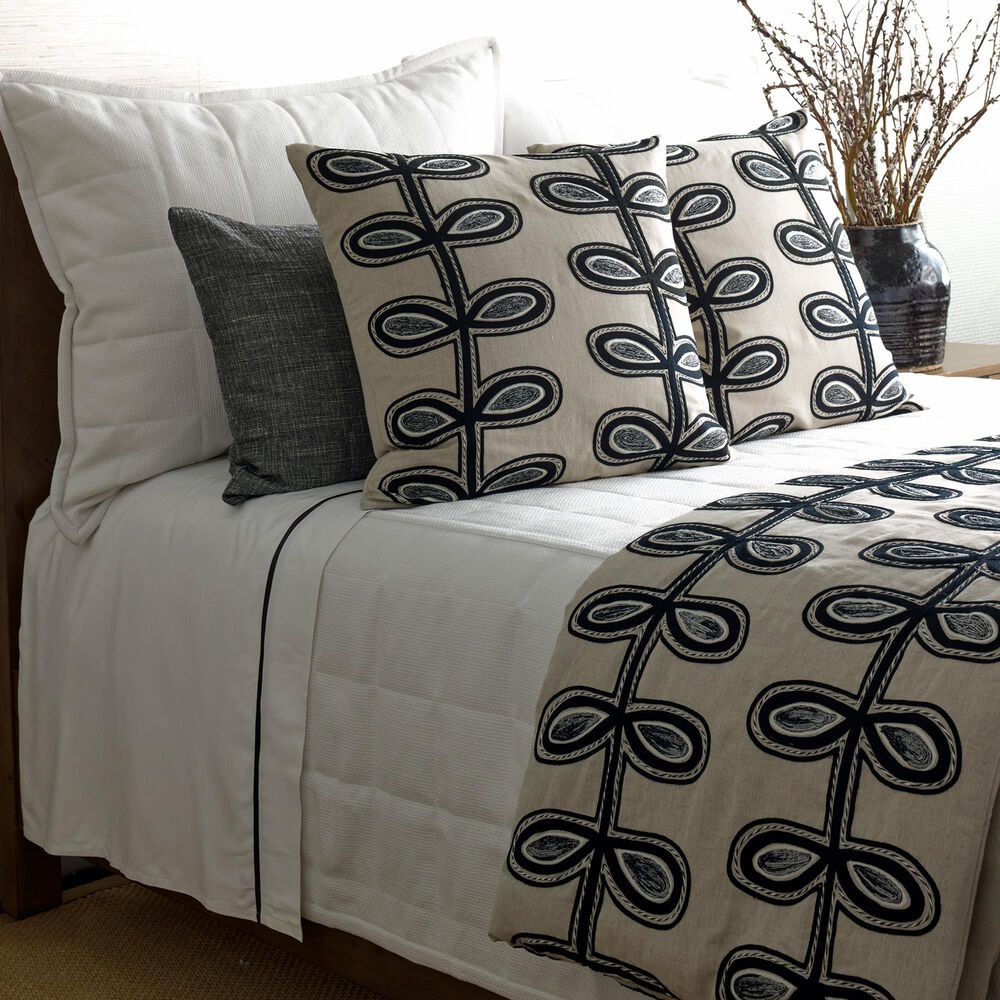 Ann Gish Isla 24" x 24" Square Throw Pillow in Obsidian, , large