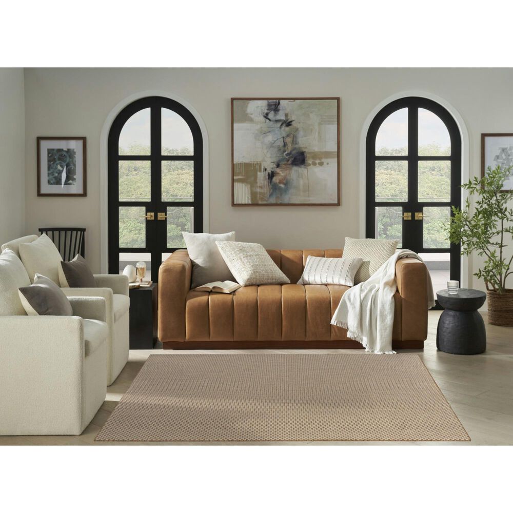 Nourison Courtyard Jute and Ivory 5&#39; x 7&#39; Indoor/Outdoor Area Rug, , large