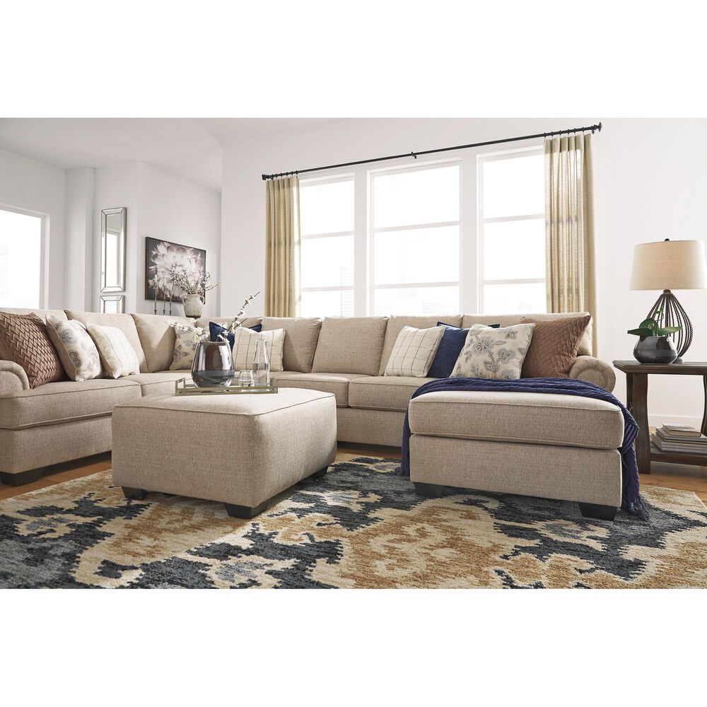 Ashley Baceno Oversized Accent Ottoman in Hemp, , large