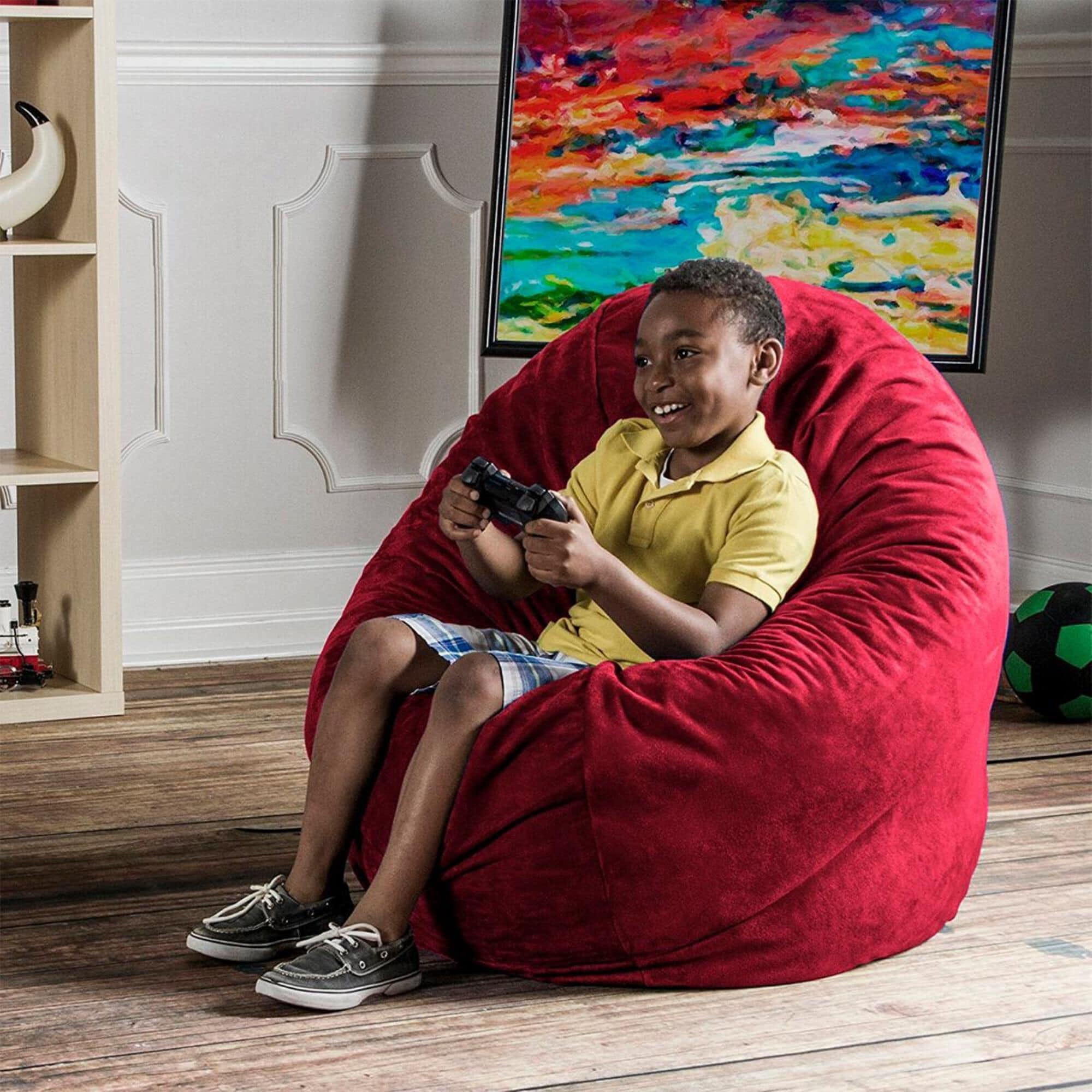 Jaxx 4' Cocoon Kids Bean Bag in Cherry