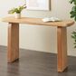 Maple and Jade Rectangle Console Table with Arched Legs in Washed Brown, , large
