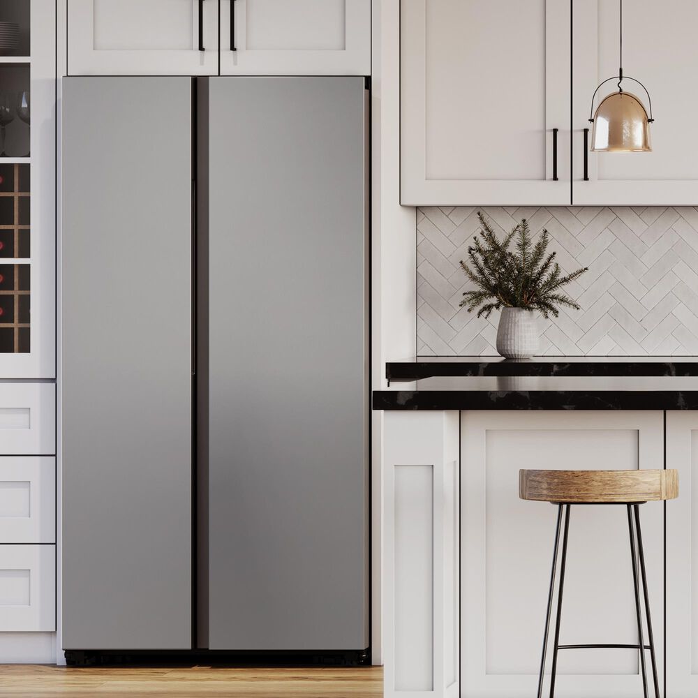 Samsung Bespoke Bespoke Side-by-Side Refrigerator &#40;28 cu. ft.&#41; with Beverage Center In Fingerprint Resistant Stainless Steel, , large