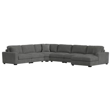 Mayberry Hill Arizona 6-Piece Stationary Right Facing Sectional in Charcoal, , large