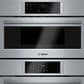 Bosch 800 Series 2-Piece Kitchen Package with 30" Double Combination Oven 36" Gas Cooktop and in Stainless Steel, , large