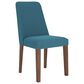Ashley Lyncott Side Chair with Blue Cushion in Brown, , large
