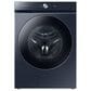 Samsung Bespoke 5.3 Cu. Ft. Front Load Washer and 7.6 Cu. Ft. Electric Dryer Laundry Pair with Pedestal in Brushed Navy, , large