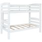 Linon Home Decor Levi Twin Over Twin Bunk Bed in White, , large