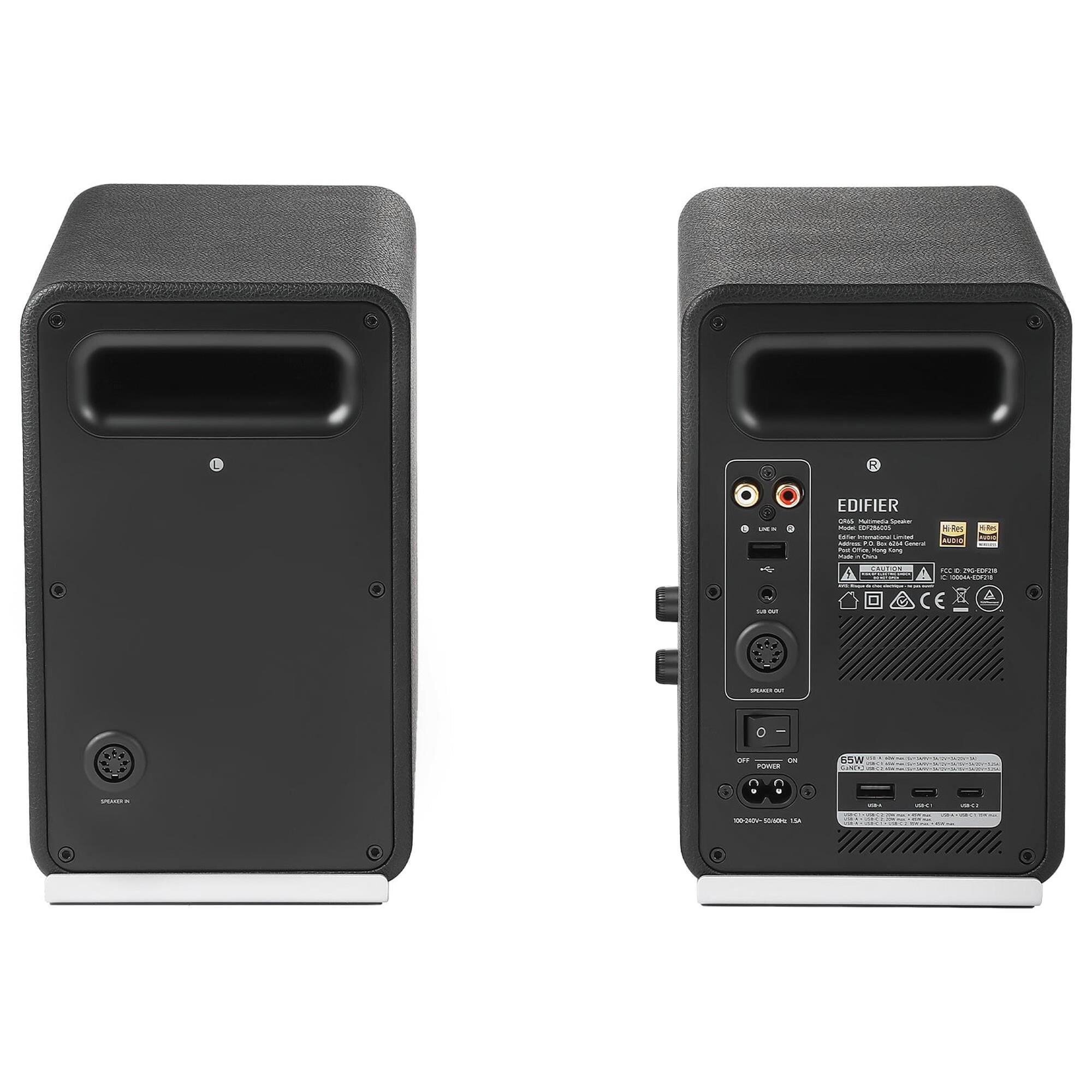edifier QR65 ブラック Edifier QR65 2.0 Hi-Res Audio Wireless Active Monitor Speakers