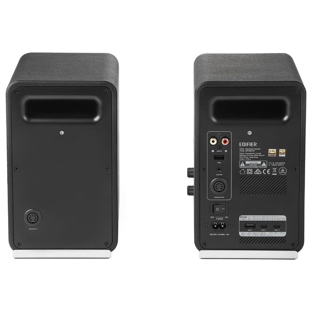 Edifier QR65 2.0 Hi-Res Audio Wireless Active Monitor Speakers Pair in Black, , large
