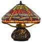 Cal Lighting Autumn Amber Tiffany Table Lamp in Bronze, , large