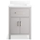 Kohler Kresla 24" Single Bathroom Vanity in Atmos Grey with 3 cm White Quartz Top and Rectangular Sink, , large