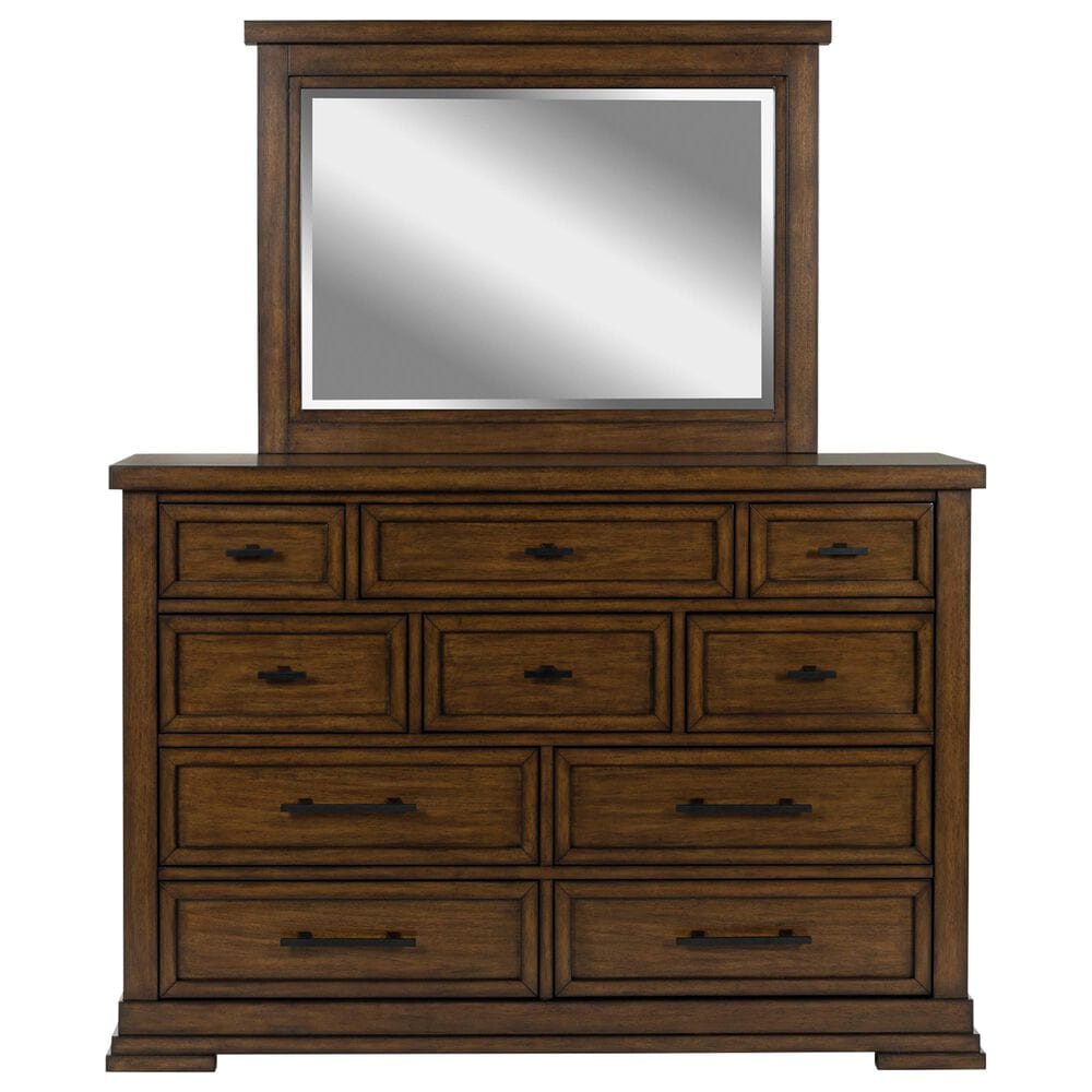 Ashley Taffenbrook 5-Piece Queen Storage Bedroom Set in Medium Brown and Black, , large