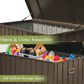 HOMLUX 160-Gallon Outdoor Storage Deck Box in Dark Brown, , large