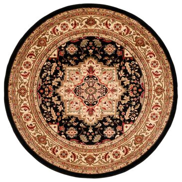 Safavieh Lyndhurst 6" Round Black and Beige Runner, , large