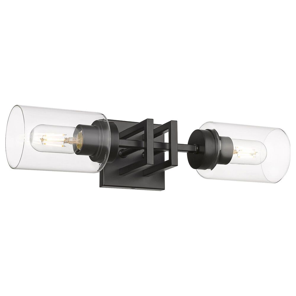 Golden Lighting Tribeca 2-Light Wall Sconce in Matte Black, , large