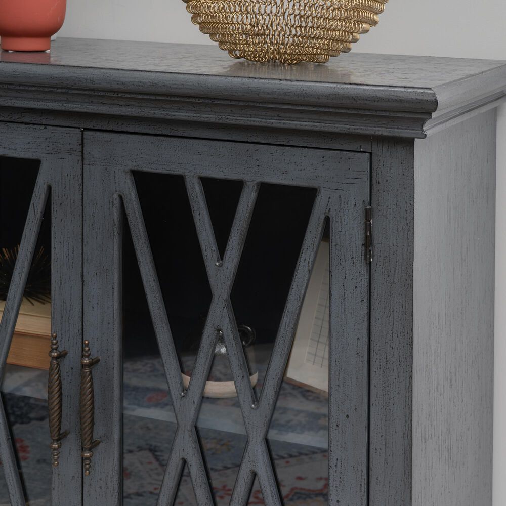 Linon Home Decor Kelcey 2-Door Cabinet in Grey, , large