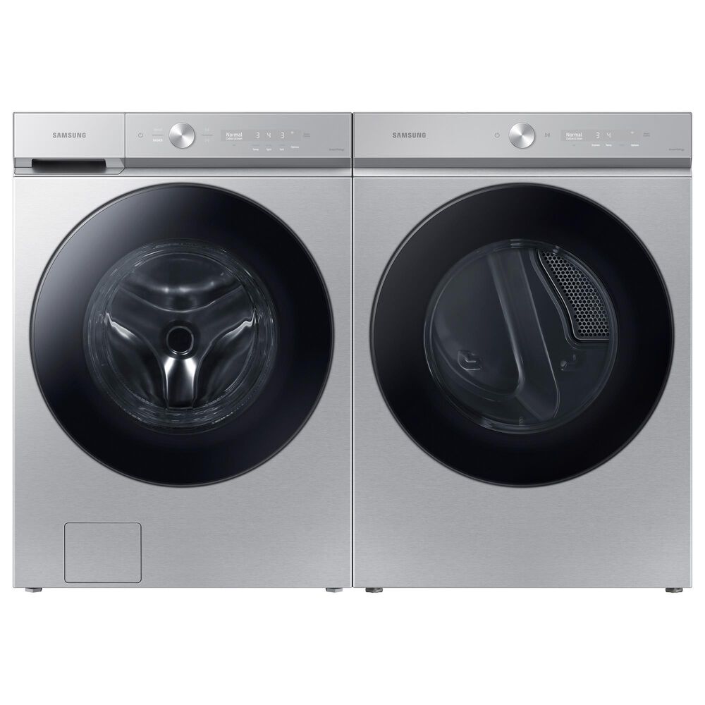 Samsung Bespoke 7.6 Cu. Ft. Front Load Electric Dryer with AI Optimal Dry and Super Speed Dry in Silver Steel, , large