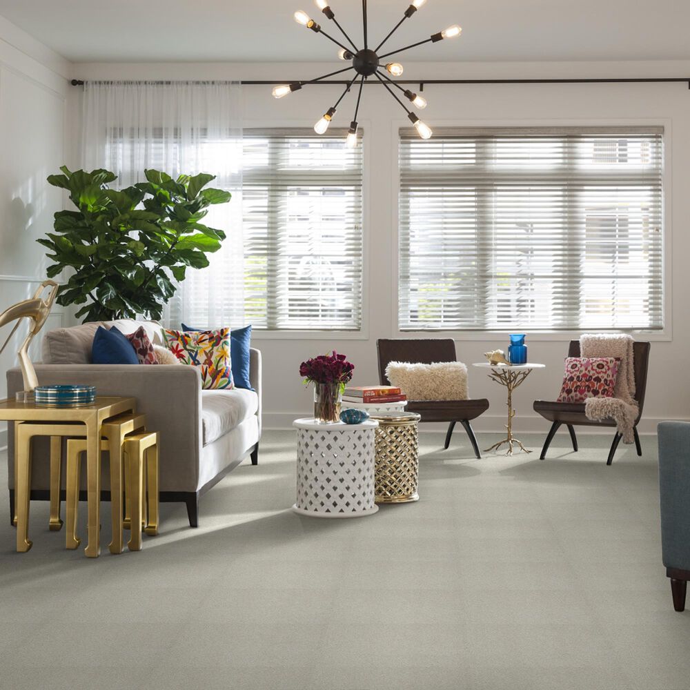 Shaw Foundations Take The Floor Texture Blue Carpet in Alpaca, , large