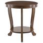 Linon Home Decor Aubert Round Side Table in Hazelnut, , large