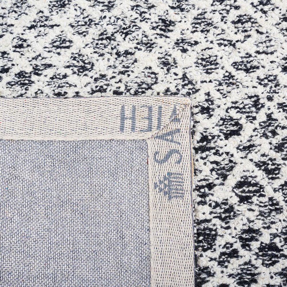 Safavieh Micro-Loop 5&#39; Square Black and Ivory Area Rug, , large