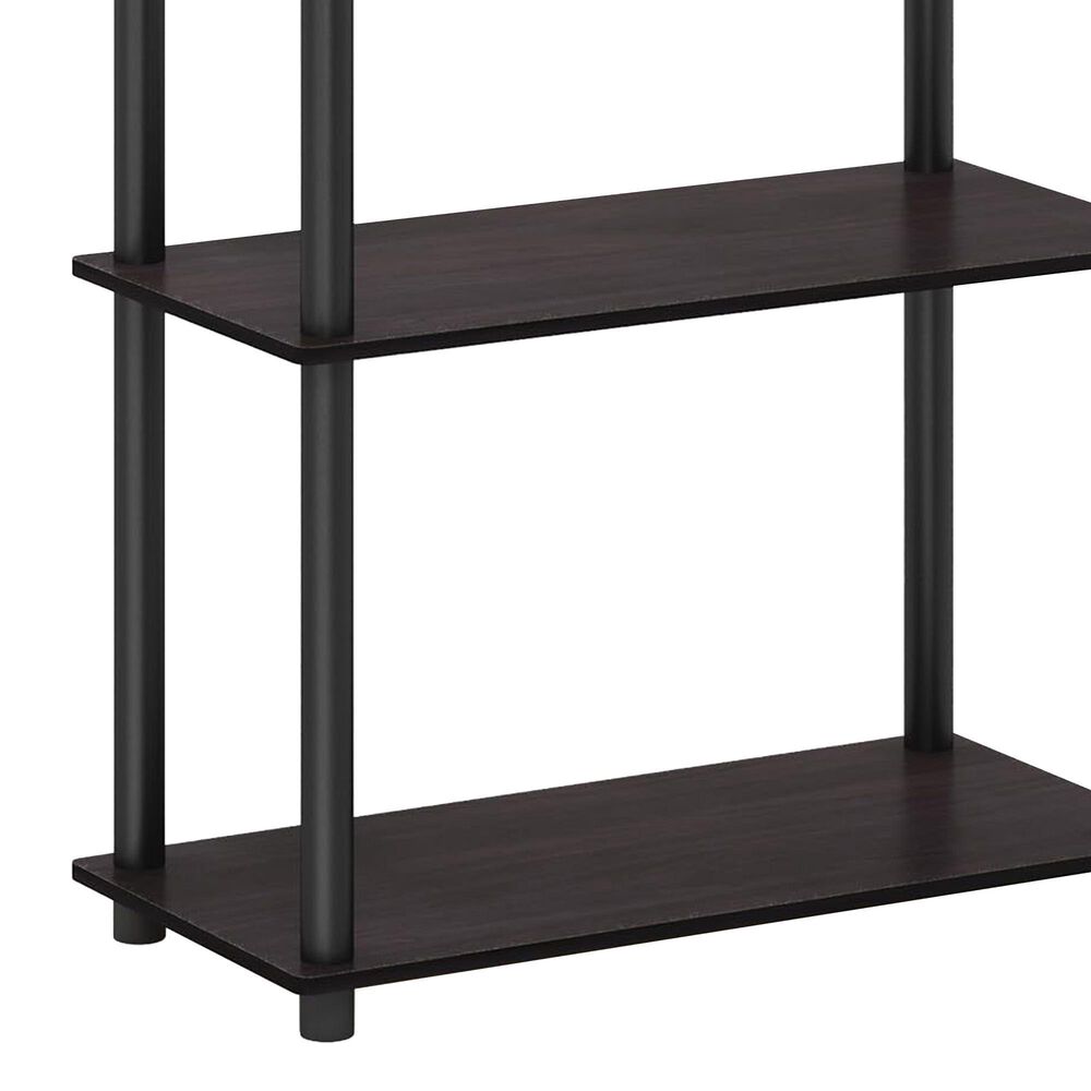 HOMLUX Turn-N-Tube 4-Tier Multipurpose Shelf Display Rack in Dark Walnut, , large