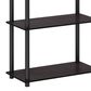 HOMLUX Turn-N-Tube 4-Tier Multipurpose Shelf Display Rack in Dark Walnut, , large