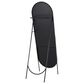 Maple and Jade 66" Metal Foldable Oval Floor Mirror in Black, , large