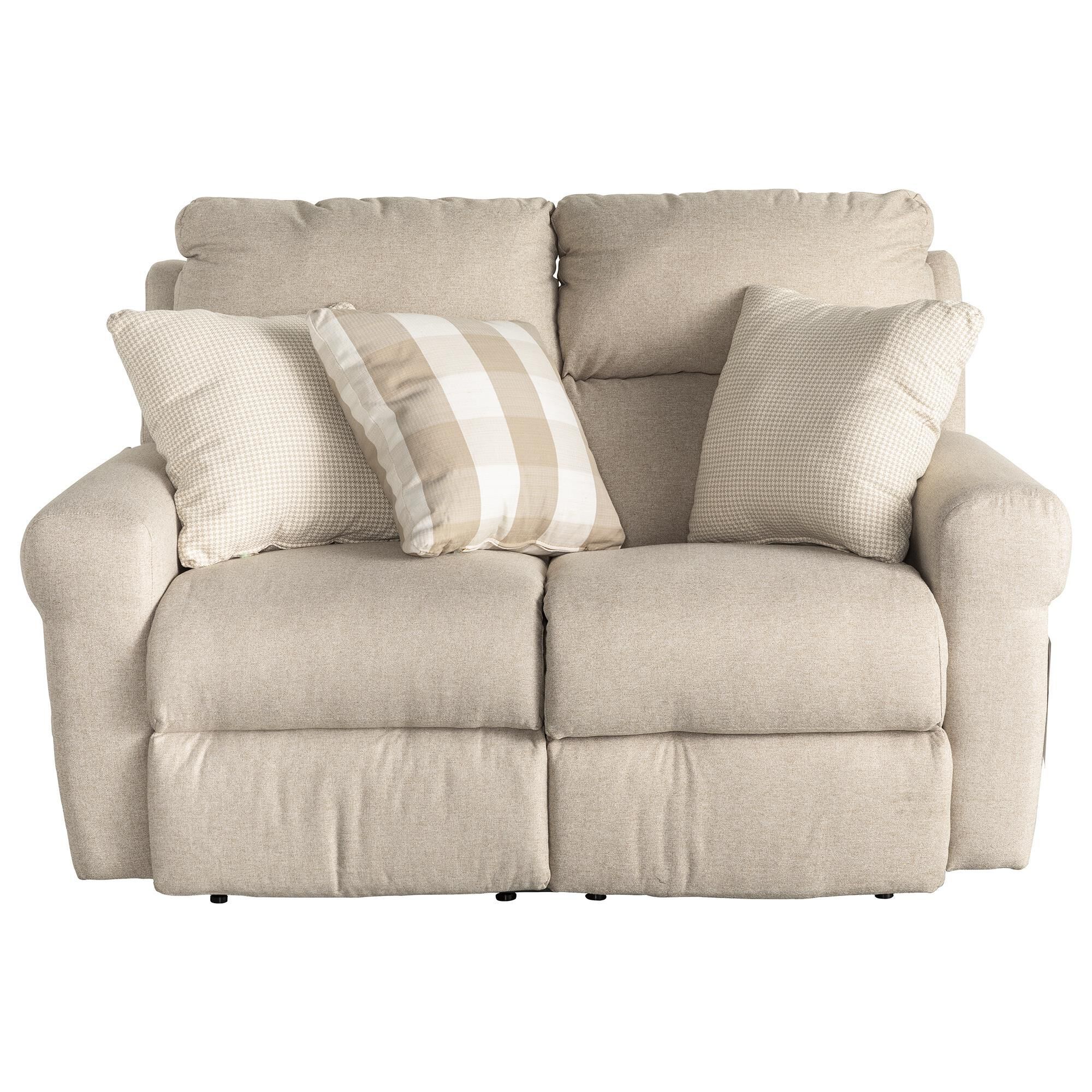 Catnapper Westport Lay Flat Reclining Loveseat in Cement NFM