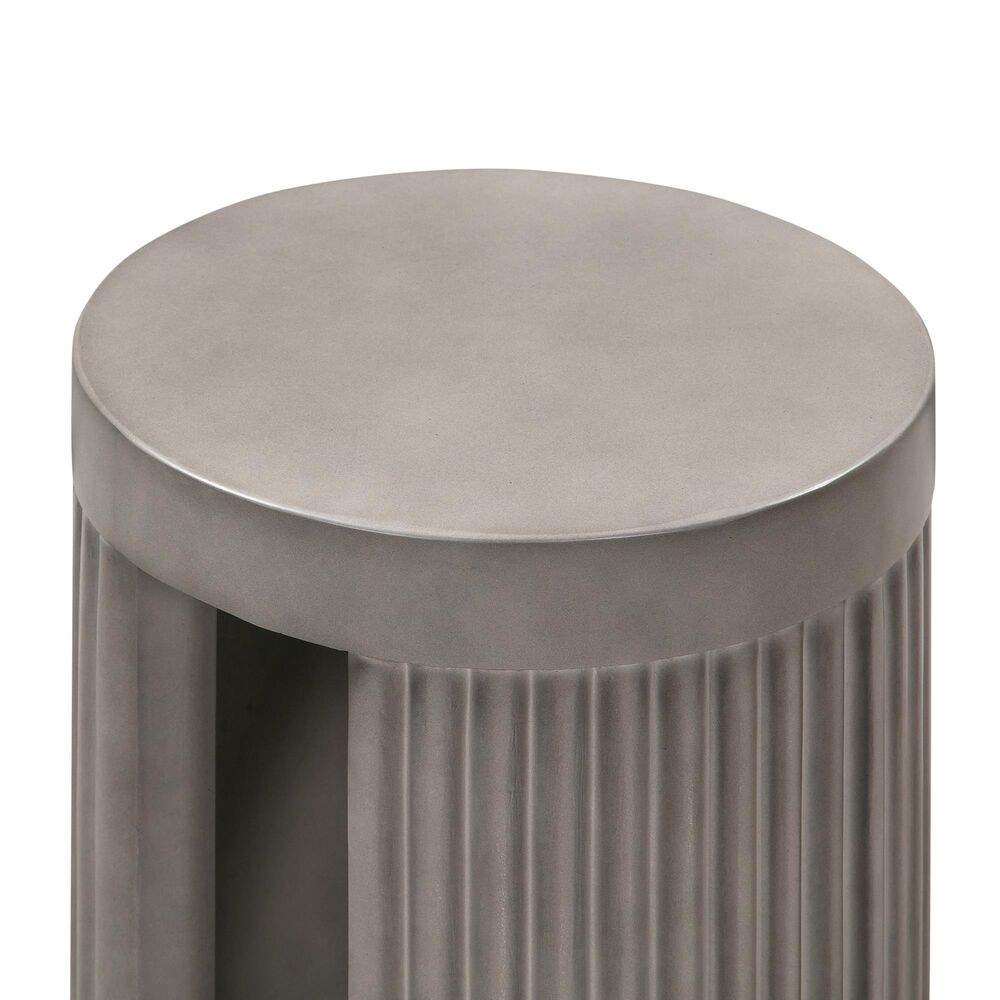 Blue River Wave End Table in Grey, , large