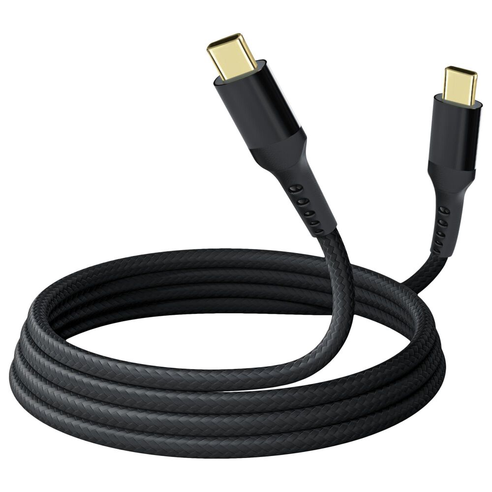 POM Gear 24K Series 6" Type C to Type C Charging Cable in Black, , large