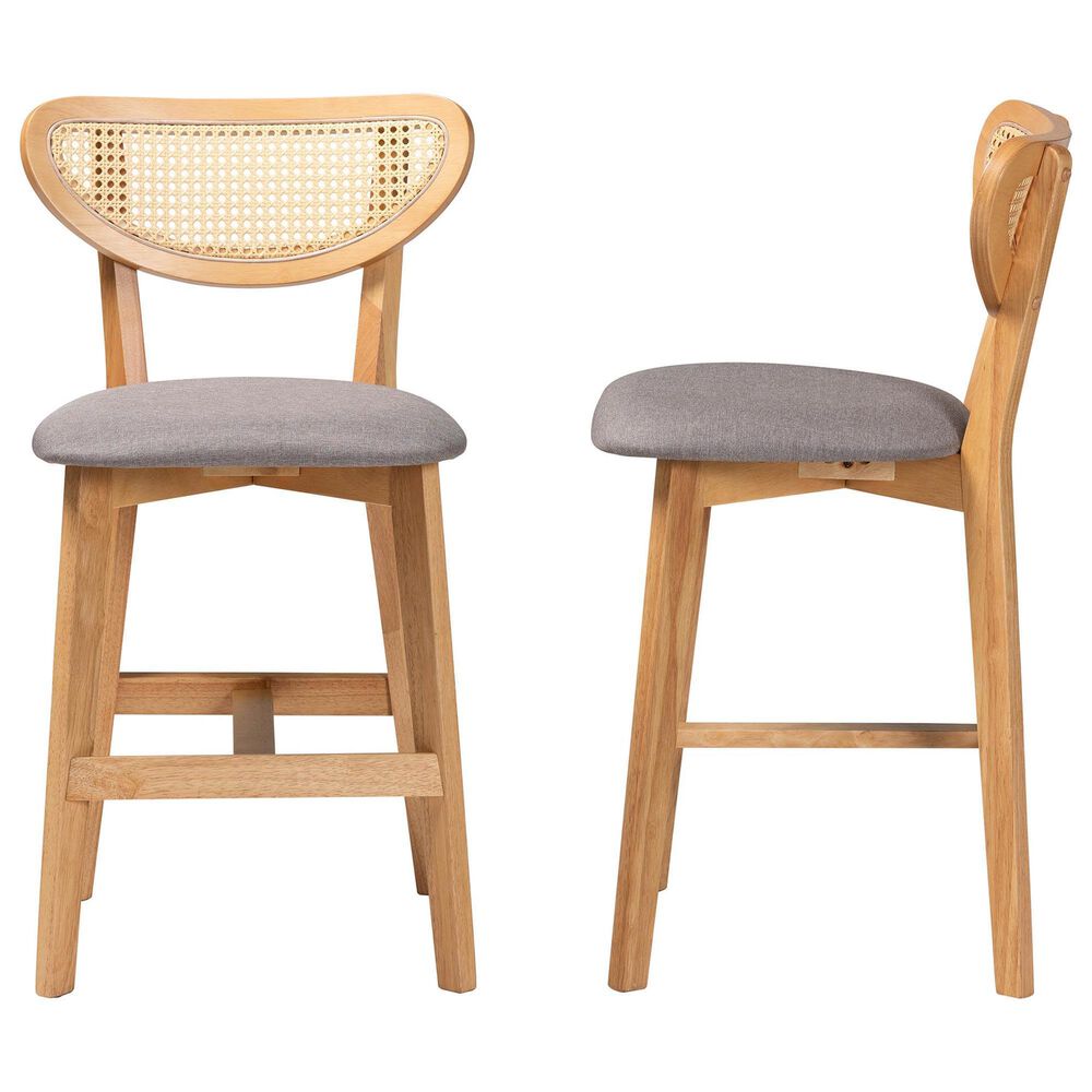 Baxton Studio Dannell Counter Stool in Natural Oak (Set of 2), , large