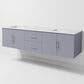 Lexora Home Geneva 72" Double Bathroom Vanity in Dark Grey with 2 cm White Carrara Marble Top and Rectangular Sinks, , large