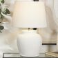Maple and Jade Cement Table Lamp in White, , large